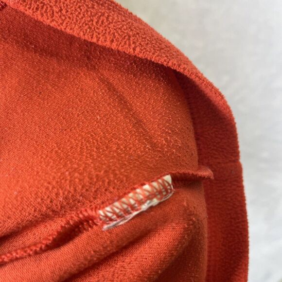 L.L. Bean Women's 1/4 Zip Fleece Pullover Top Activewear Orange Size Small - Picture 8 of 8